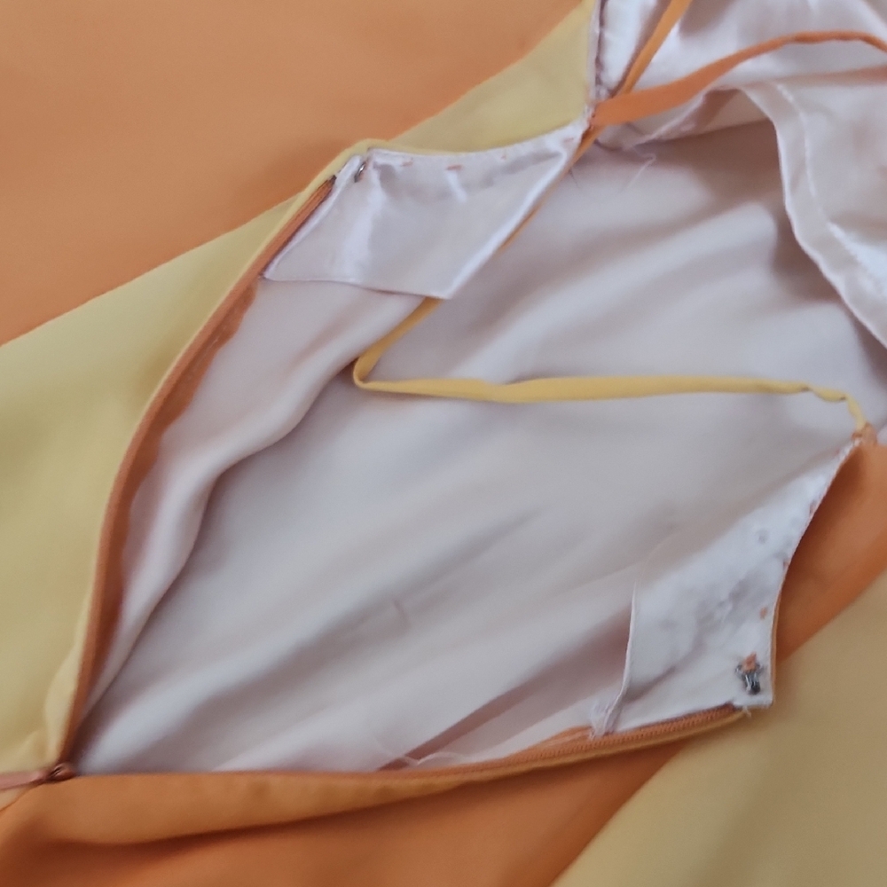 Orange Satin Maxi Dress - Picture 7 of 11